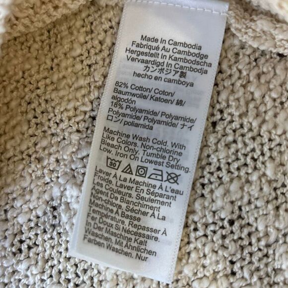 NWT J Crew Beach sweater/tank/top/shirt Sz S knit V neck current style tan/ivory - Picture 8 of 8